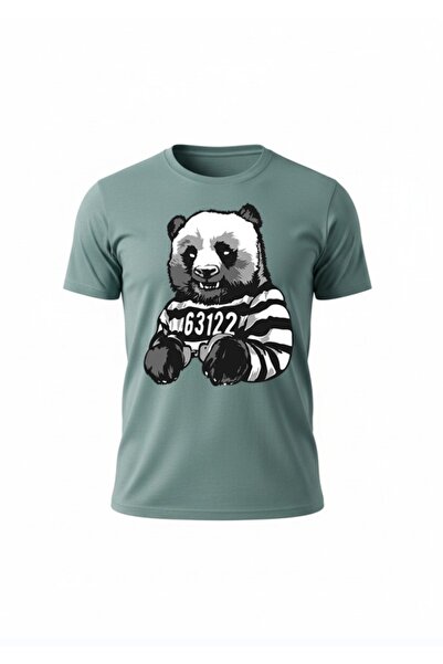 URBANTRENDSTORE Unisex μπλουζάκι με θέμα Panda Prisoner, Oversize Fit, Άνετο,...
