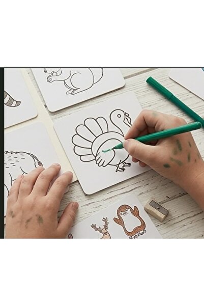 Piyonart 28-Piece Animal Figure Set 12-Like Steel Pens