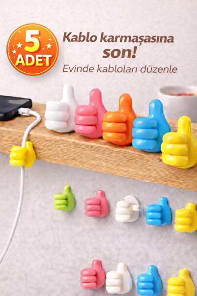 EUROLUXE 5 Pcs Adhesive Cable Holder Thumb Cable Organizer Tabletop Organizer...