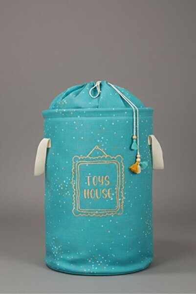 AHİR TİCARET Βρεφικό στρογγυλό καλάθι παιχνιδιών-καλάθι βρώμικων ρούχων