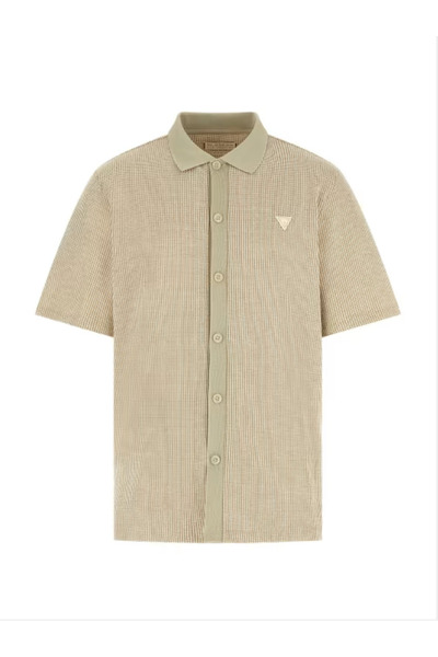 Guess Ss Yarn Dyed Waffle Knit Top Men's Shirt M6Gp09