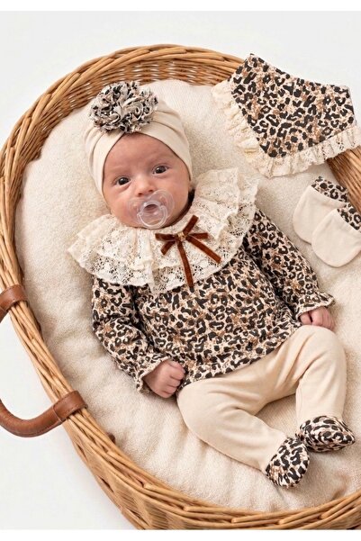 Cherub Baby طقم ملابس للأطفال حديثي الولادة من ليدي ليوبارد مكون من 5 قطع