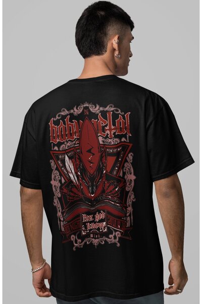 SEVBANO Tricou oversize unisex cu imprimeu pe spate BabyMetal Rock Metal Musi...