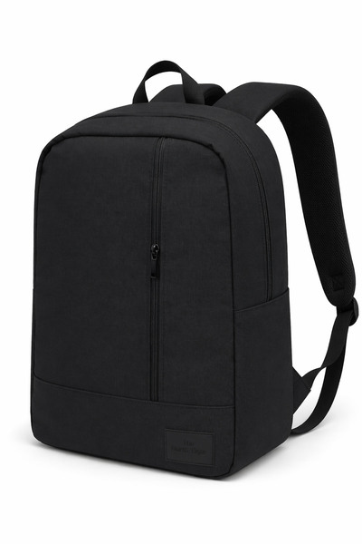 the modawest Rucsac negru pentru laptop cu 2 compartimente, fermoar impermeab...