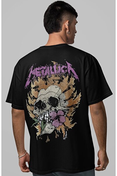 SEVBANO Μπλουζάκι Unisex Oversize με στάμπα στην πλάτη του συγκροτήματος Meta...