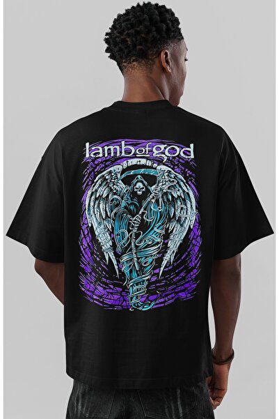 SEVBANO Μπλουζάκι Unisex Oversize με στάμπα στην πλάτη του συγκροτήματος Lamb...