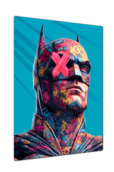 Charmbi Batman Renkli Metal Poster Gamer Anime Film Tablosu – Parlak Baskı Mo...