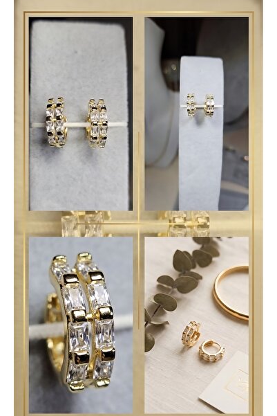 AG LUNERA Zarafetin Işıltısı: Xuping 14K Gold Baget Seri Küpe