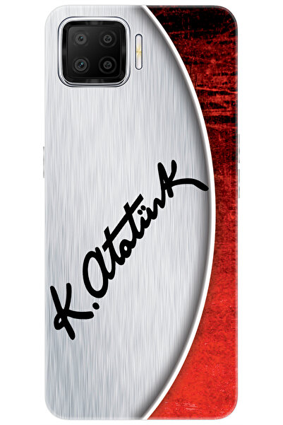 Ceppare Oppo A73 (CPH2095) Uyumlu Kılıf Desen Baskılı Silikon Atatürk İmzası ...