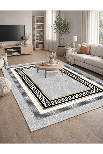 Lioara Home Modern Dijital Baskı Halı | Yıkanabilir Kaymaz Taban Salon & Yata...