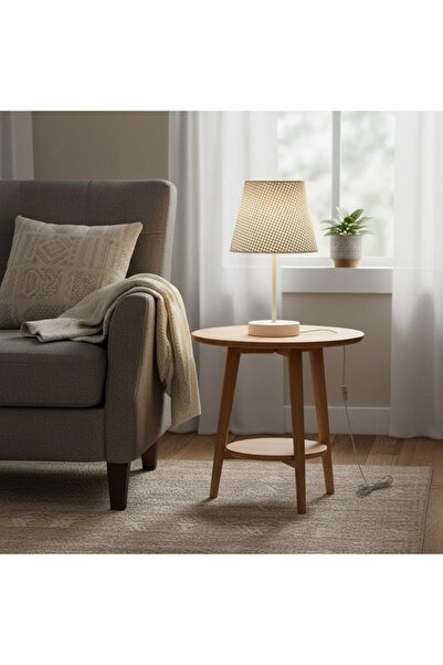 Elizim Home Lighting Wicker Look White Lampshade