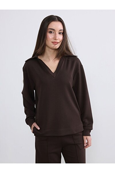LC Waikiki Soulife Petite Polo Collar Women's Sweatshirt