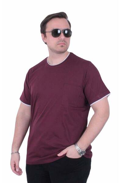 Starbattal Men's Oversize Crew Neck T-Shirt with Pockets 26143 Murdum