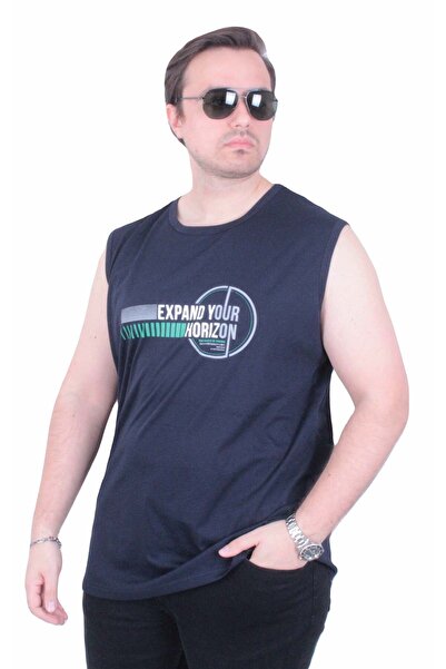 Starbattal Αμάνικο μπλουζάκι με στάμπα μεγάλου μεγέθους Horizon 26128 ΣΚΟΥΡΟ ...