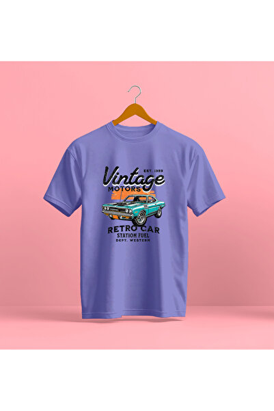 MODEX STYLE Premium 100% Cotton Unisex Oversize T-Shirt Vintage Car Printed L...