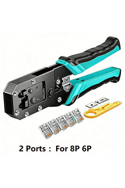 Choice1 كماشة تجعيد وتقشير وقطع SAMZHE بمنفذين RJ45 8P 6P 4P، 3 في 1 لـ Cat7 ...