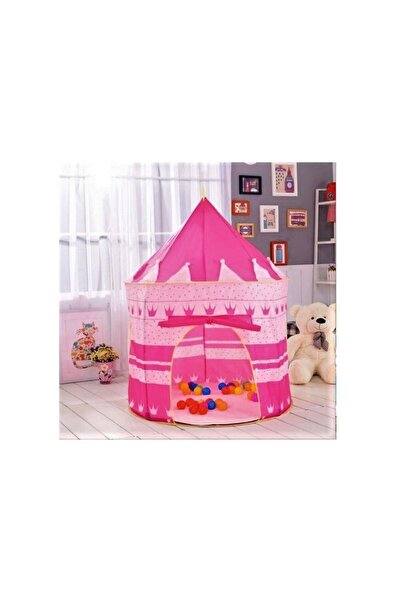 Andyluc Cort Copii Roz Tip Castel, Pliabil, pentru Interior si Exterior, Joac...