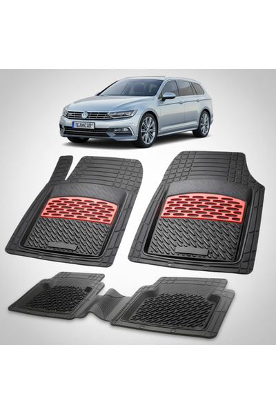 TEAMCAR Volkswagen Passat B8 Combi Συμβατά Πατάκια Δαπέδου 2014-2025 |   Κόκκινο
