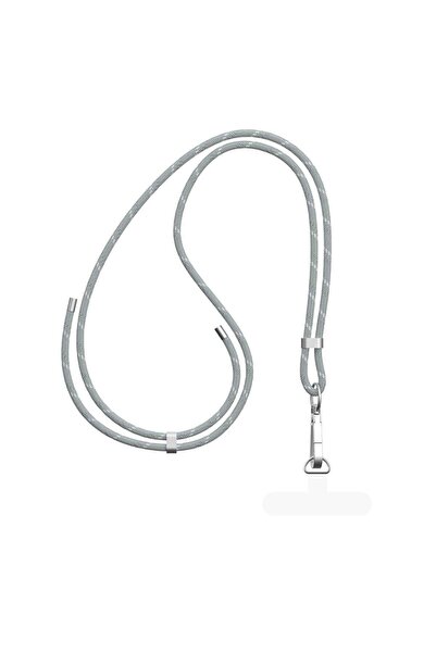 Drip Adjustable Rope Crossbody Phone Strap with Tether Tabs Gray