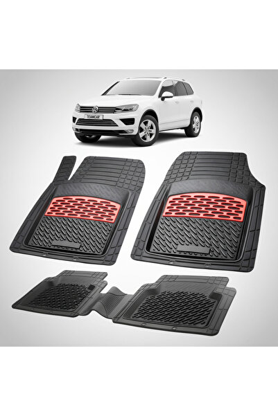 TEAMCAR Volkswagen Touareg 2 Συμβατά Πατάκια Δαπέδου 2010-2018 |   Κόκκινο