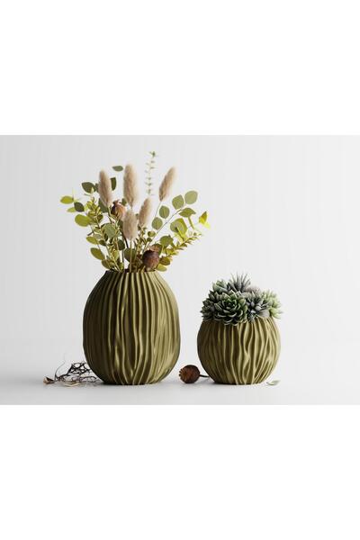 Sani Vase "Ondula SMALL" 162 x 162 x H150 mm - Bronze