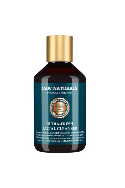 Raw Naturals Τζελ Καθαρισμού Προσώπου, Αναζωογονητικό, 250 ml, Για Άνδρες