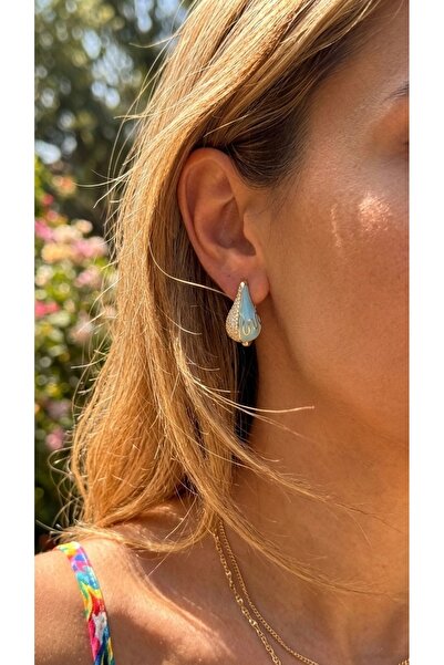 İNN JEWELLERY أقراط شوبينغ مقاومة للصدأ ومضادة للحساسية بتصميم كلاسيكي (ضمان ...