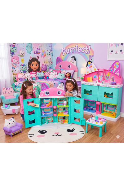 Cici Oyuncak Gabby's Meow Cat Dollhouse Movie Series Gabby'nin Mega Oyun Evi ...