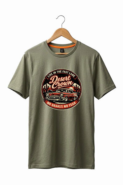 onsrawear Unisex Retro Classic Car Printed Vintage 100% Cotton Crew Neck T-Shirt