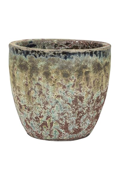 SAMART PEYZAJ Melbourne Antik Doğal Dokulu Seramik Saksı Ø37cm/ H33cm - ORTA ...