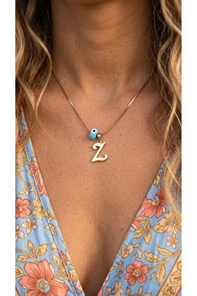 İNN JEWELLERY 316L Steel Necklace, Anti-Tarnish, Anti-Allergic, with Letter F...