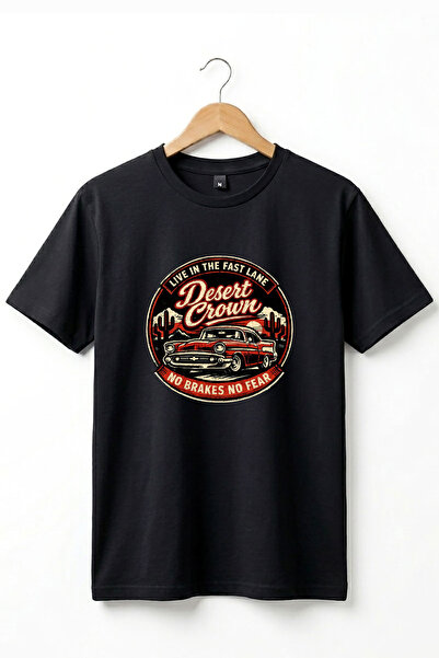 onsrawear Unisex Retro Classic Car Printed Vintage T-Shirt από 100% βαμβάκι μ...