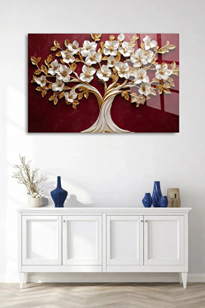 TAULART ΑΝΘΕΚΤΙΚΟ ΓΥΑΛΙΝΟ ΤΡΑΠΕΖΙ, ΜΟΝΤΕΡΝΗ ΔΙΑΚΟΣΜΗΣΗ ΤΟΙΧΟΥ, ΚΟΚΚΙΝΟ ΔΩΡΟ Γ...