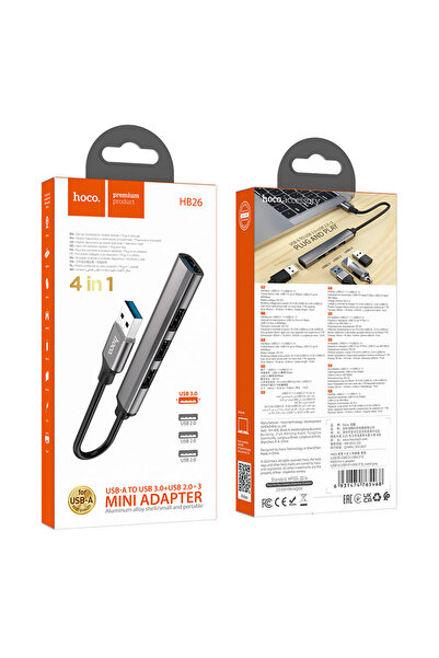 AUDIOX Hoco (HB26) - Διανομέας USB, Πολλαπλών θυρών, USB-A σε USB-A 3.0, 3 x ...