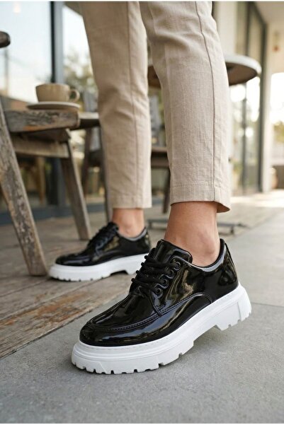 Lucy Shoes Jy06 Solven Lace-Up Patent Leather Men's Casual Sports Classic Sho...