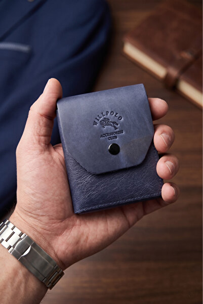 willpolo Genuine Natural Calfskin Unisex Viral Wallet Card Holder
