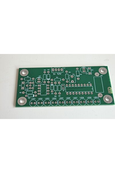 Cerc de electronica Πλακέτα PCB βολτόμετρου με LM3915 (LM3914) 10 LED