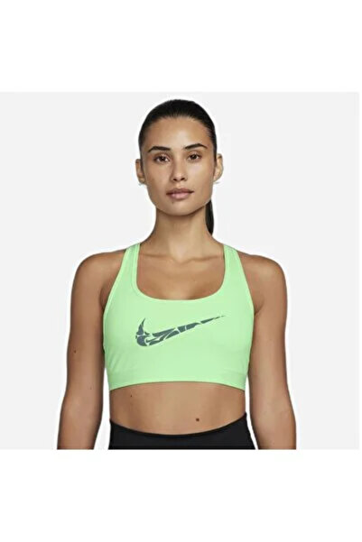 Nike Dri-Fit Swoosh Kadın Yeşil Spor Sütyeni