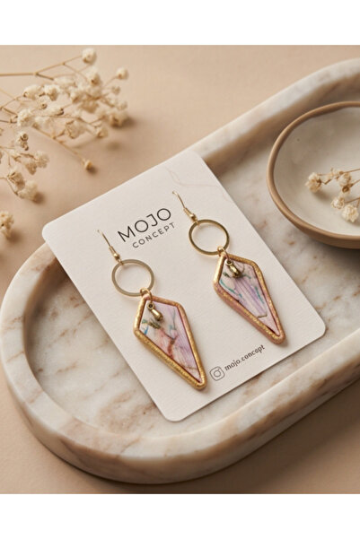 Mojo Concept Handmade Colorful Polymer Clay Earrings |   Geometric Pattern, L...