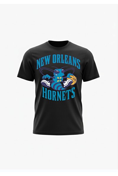 URBANTRENDSTORE Unisex New Orleans Hornets Oversize Fit Άνετο φαρδύ μπλουζάκι...
