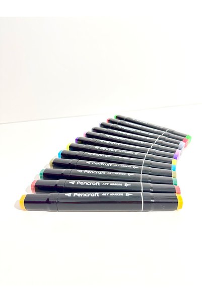 özdohobi Art Marker 12'Li Double End Professional Paint Marker