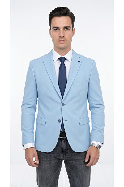 Plus Scorpion Slim Fit Micro Patterned Men's Jacket Summer Pique Fabric Doubl...