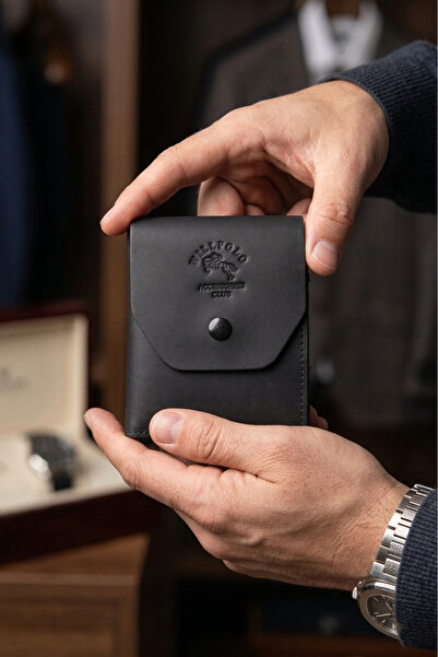 willpolo Genuine Natural Calfskin Unisex Viral Wallet Card Holder