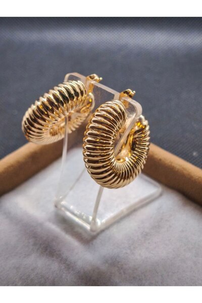 MuseumofYou Rose Gold Color Vintage Italian Twist Hoop Earrings, Xp