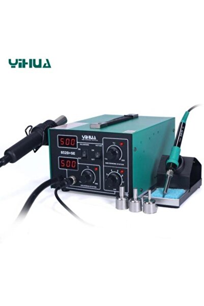 Yihua 852D+SE Sıcak Hava ve Havya İstasyonu 700W | Fırçasız Fanlı Profesyonel...