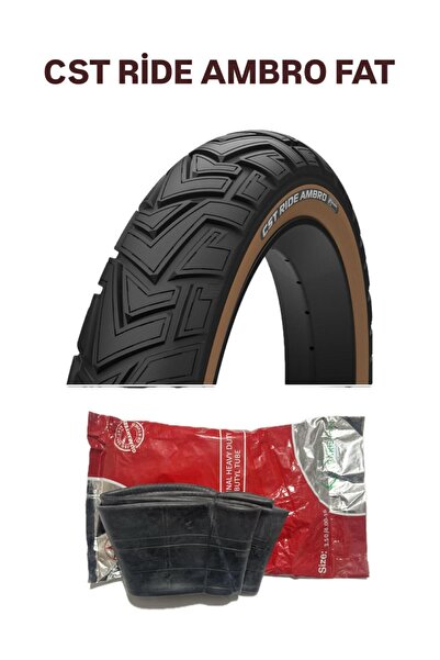Aziyah CST 20x4.00 Bisiklet Dış Lastiği ve İç Lastiği Seti Fat Bike, Bisiklet...