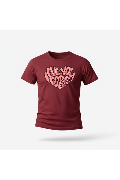 URBANTRENDSTORE Unisex majica "Love Forever I Love You" sa štampanim motivom,...