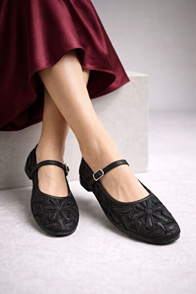 Slipcat Γυναικεία παπούτσια μπαλαρίνας με φλοράλ σχέδια, άνετη σόλα και λουρά...