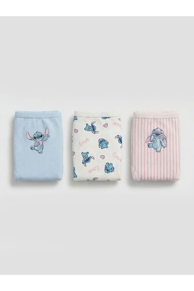 LC Waikiki LCW Kids Stitch Baskılı Kız Çocuk Külot 3'lü