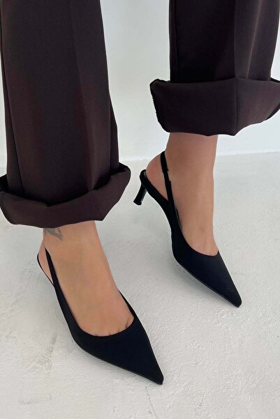 Parponi Γυναικεία υφασμάτινα παπούτσια Angela με χαμηλό τακούνι, μαύρα